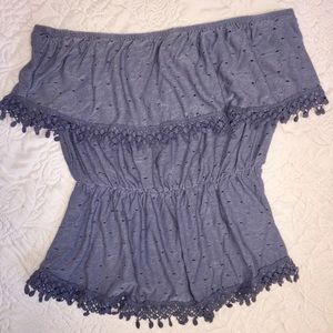 Strapless, Suede Top